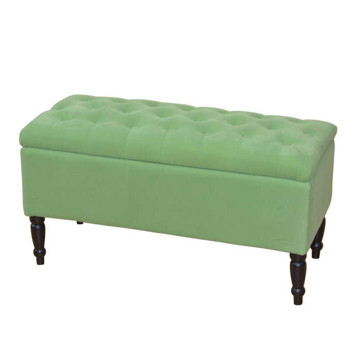 ClassicLiving Gepolsterte Schlafzimmerbank mit Stauraum aus Holz Tamara